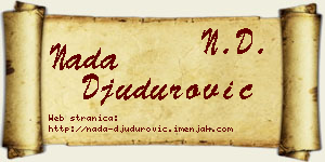 Nada Đudurović vizit kartica